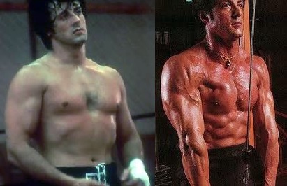 sylvester stallone before after fat loss