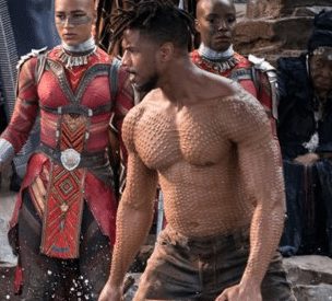 michael b jordan black panther body