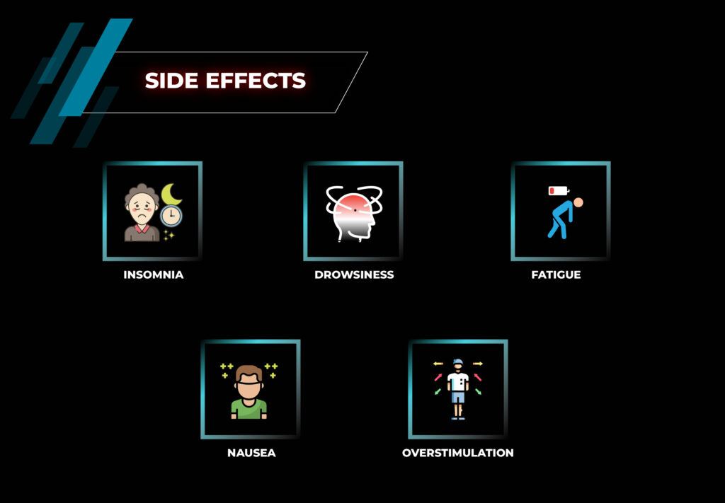 ผลข้างเคียง - สารเสริมประสิทธิภาพสมองสำหรับความวิตกกังวล