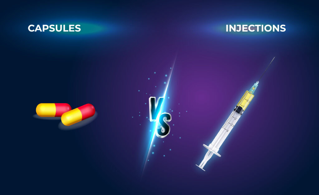 캡슐 vs 주사 - 근육 성장을 위한 경구 펩타이드