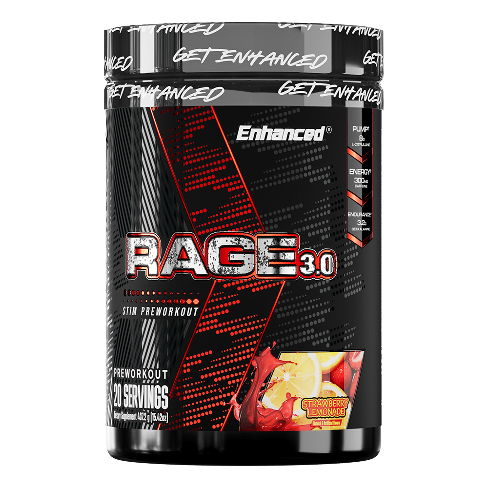 เอนฮานซ์ แลบส์ เรจ 3.0 สติม พรีเวิร์คเอาท์ รสสตรอเบอร์รี่เลมอนเนด บรรจุ 20 เสิร์ฟ
