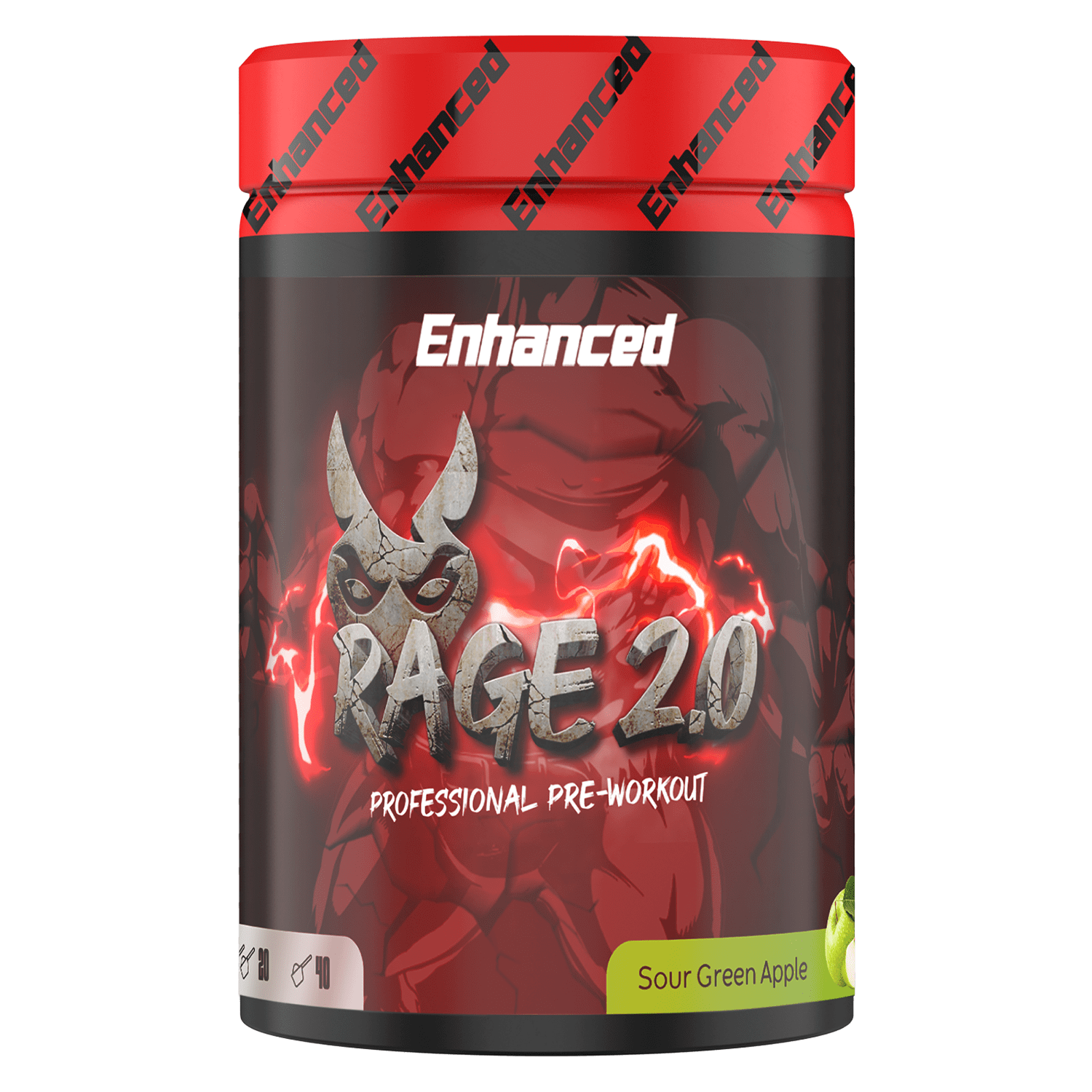 เอนฮานซ์ แลบส์ เรจ 2.0 พรีเวิร์คเอาท์ระดับมืออาชีพ รสแอปเปิ้ลเขียวเปรี้ยว