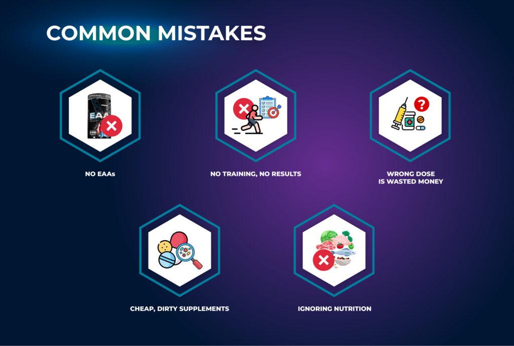 ข้อผิดพลาดทั่วไป - อะมิโนสำหรับการลดน้ำหนัก