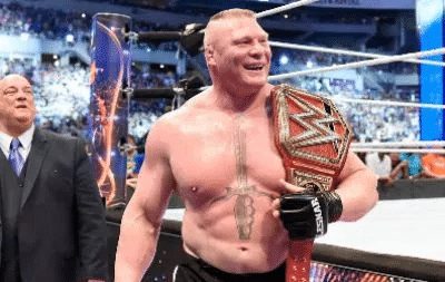 Brock Lesnar's physique showing his traps and midsection