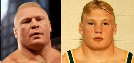 Brock Lesnar's face compared at different ages