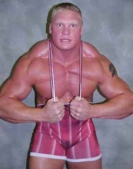Brock Lesnar with flushed skin